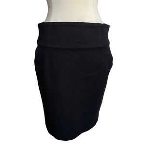 BANANA REPUBLIC Black Stretch Skirt Size 14 Pockets